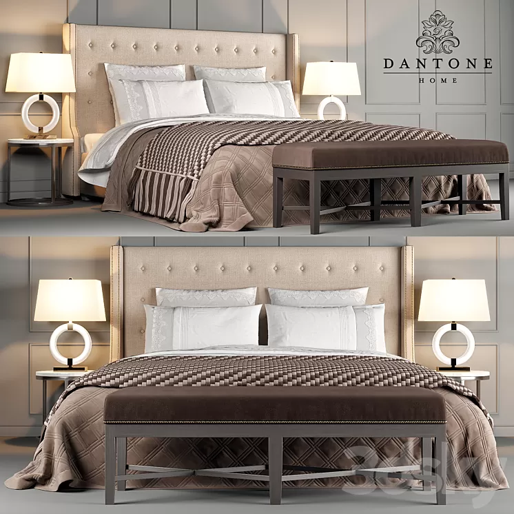 Dantone Home Bed Jarrow Buttons 3D Model Dantone Home Bed Jarrow Buttons 3D Model