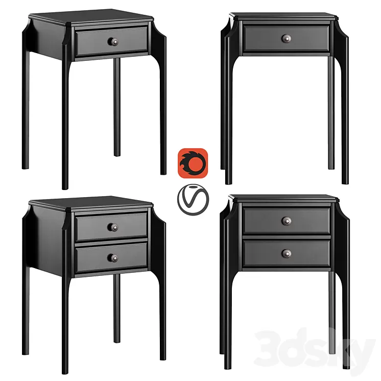 Dantone Home Bedside table Le Visage 3D Model Dantone Home Bedside table Le Visage 3D Model