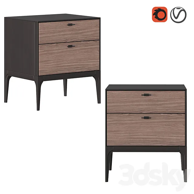 Dantone Home Bedside table Verona 3D Model Dantone Home Bedside table Verona 3D Model