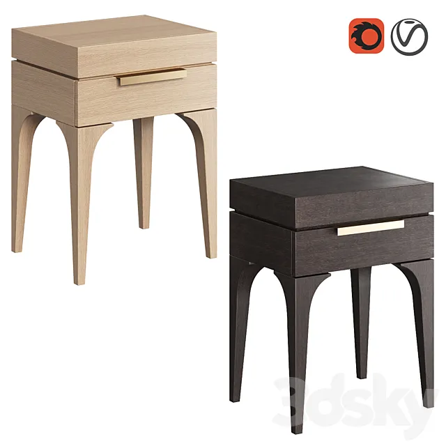 Dantone Home Bridge bedside table 3D Model Dantone Home Bridge bedside table 3D Model