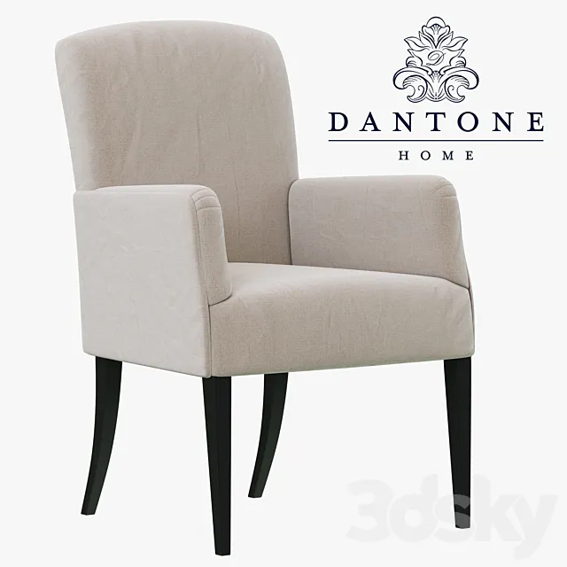 Dantone Home Chair-armchair Bordeaux-2 with flat back 3DModel