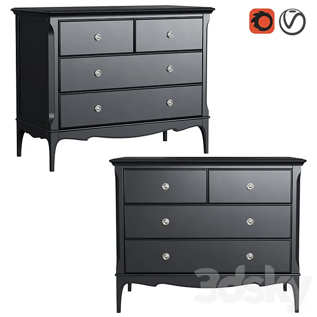 Dantone Home chest of drawers Venice 3D Model Dantone Home chest of drawers Venice 3D Model