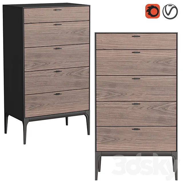 Dantone Home Chest of drawers Verona 3D Model Dantone Home Chest of drawers Verona 3D Model