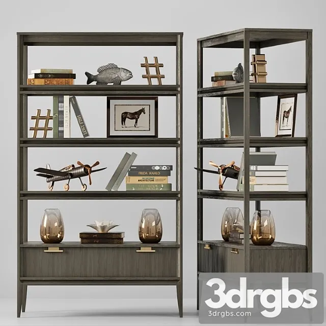 Dantone home city showcase with drawer 2 3D Model Download