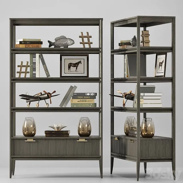 Dantone Home City Showcase with drawer 3D Model