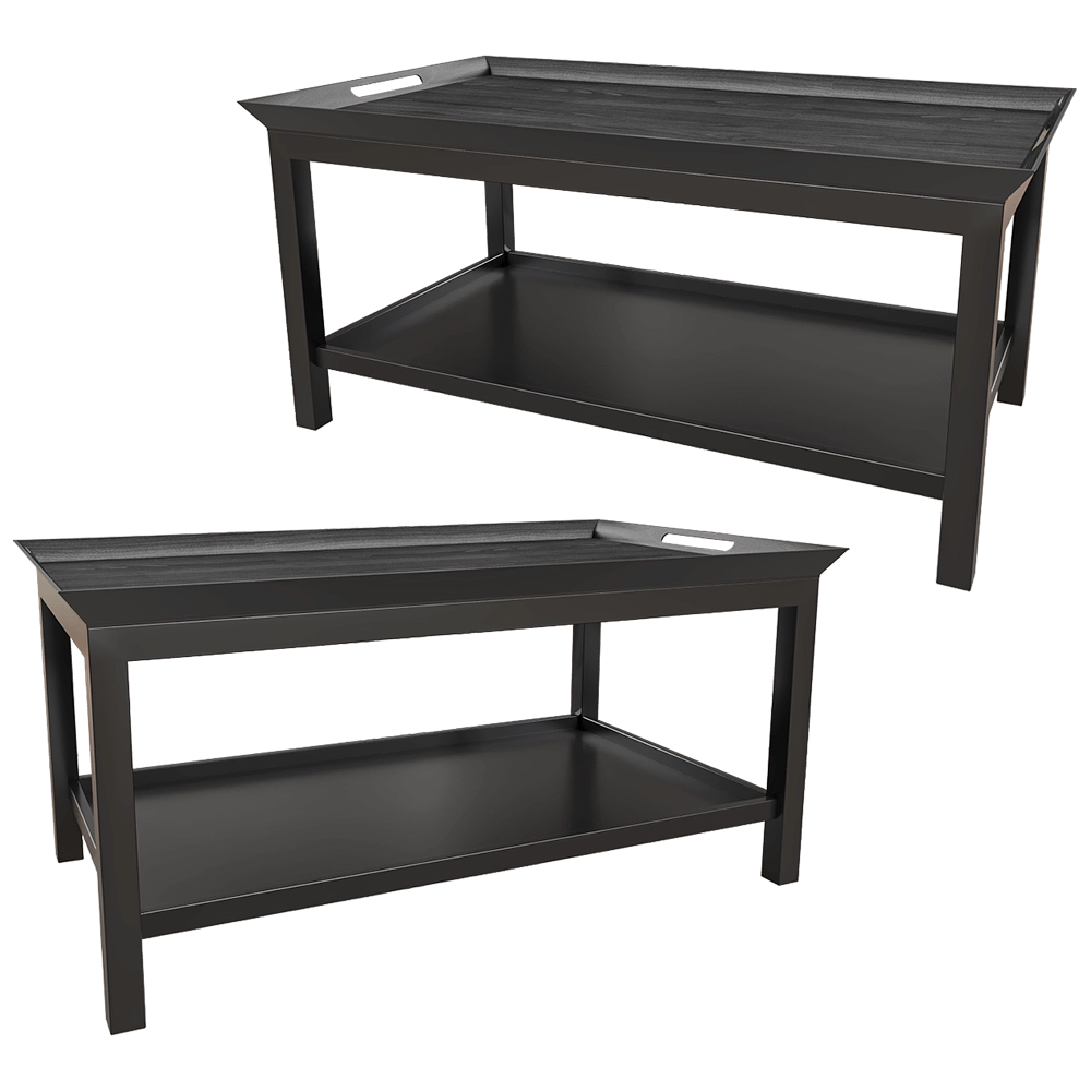 Dantone Home – Coffee table Newport with tray and shelf 2 3D Model