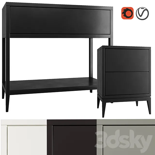 Dantone Home Console _ Nightstand Austin 3D Model Dantone Home Console _ Nightstand Austin 3D Model