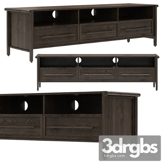 Dantone home contempo 3-drawer media console 2 3D Model Download