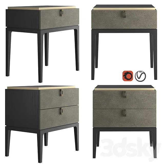 Dantone Home Glamor Bedside table 3DModel Dantone Home Glamor Bedside table 3DModel