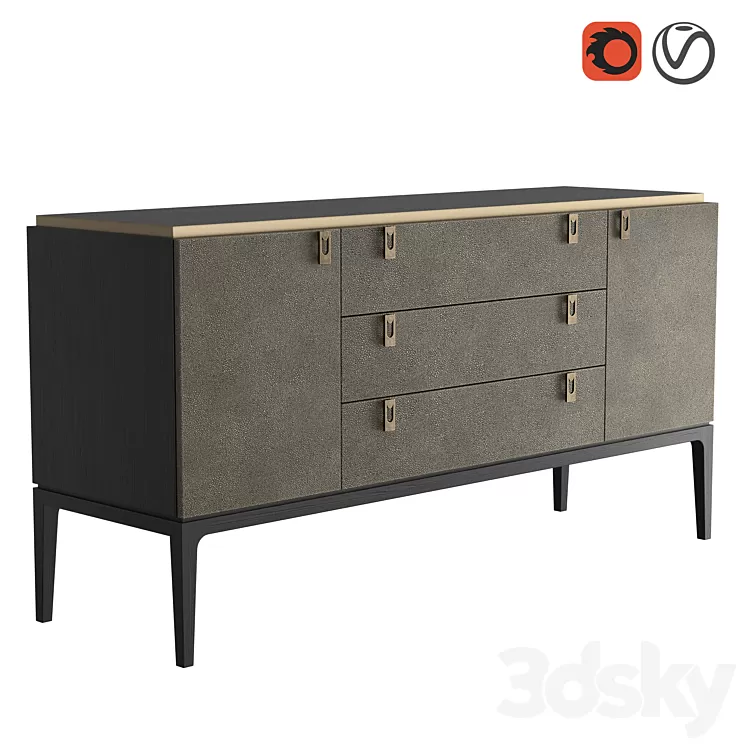 Dantone Home Glamor Chest of drawers 3D Model Dantone Home Glamor Chest of drawers 3D Model