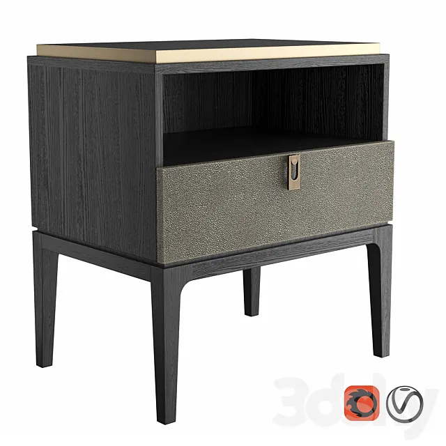 Dantone Home Glamour Bedside Table 3DModel Dantone Home Glamour Bedside Table 3DModel