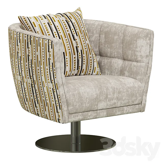 Dantone Home Manhattan Turning Chair 3D Model Dantone Home Manhattan Turning Chair 3D Model