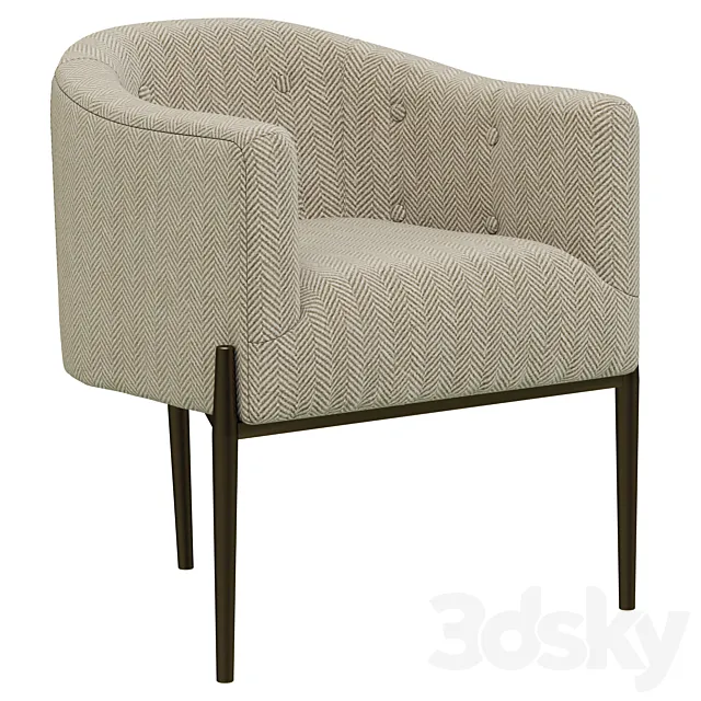 Dantone Home Newcastle Light Armchair 3DModel Dantone Home Newcastle Light Armchair 3DModel