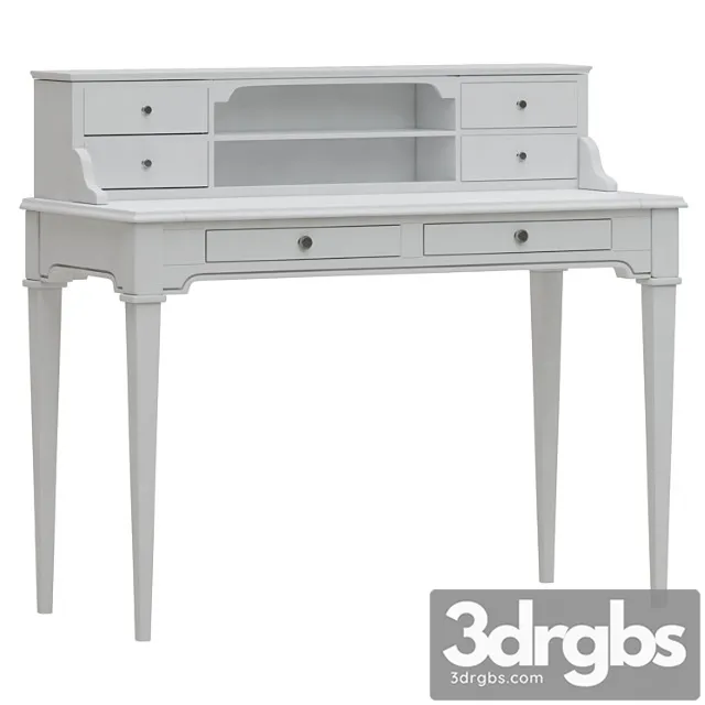 Dantone home oxford desk with shelves 2 3D Model Download