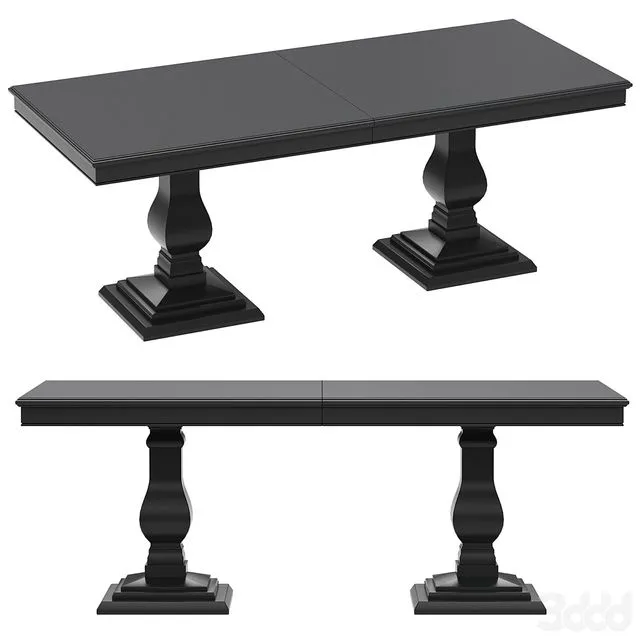 Dantone Home Rectangular folding dining table 3D Model