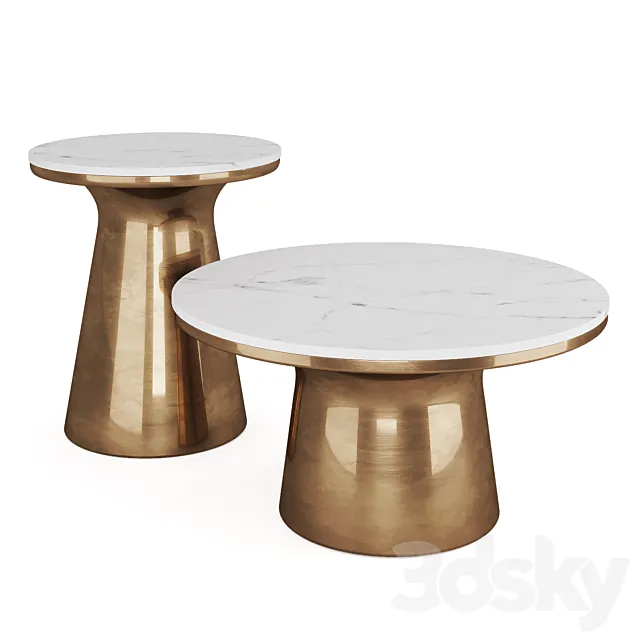 Dantone Home Set Coffee Table – Cork 3D Model