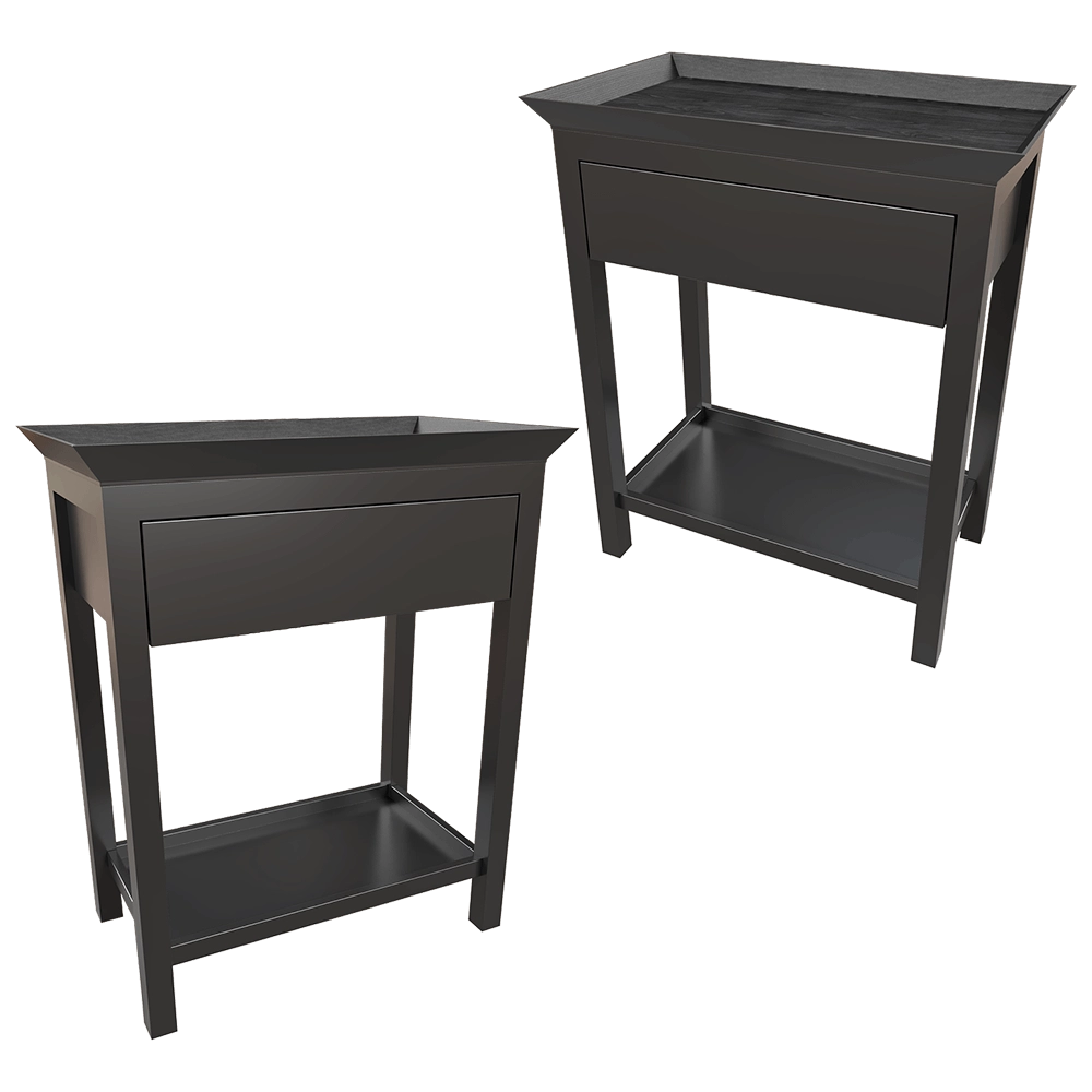 Dantone Home – Side table Newport with tray and shelf 2 3D Model