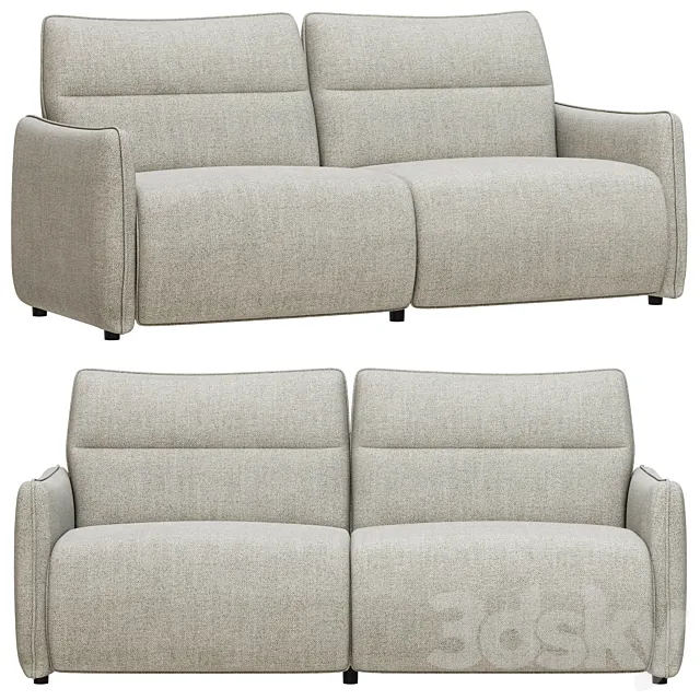 Dantone Home Sofa Delaware with recliner 3D Model