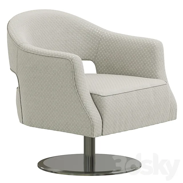Dantone Home Whitney Chair Swivel 3D Model Dantone Home Whitney Chair Swivel 3D Model