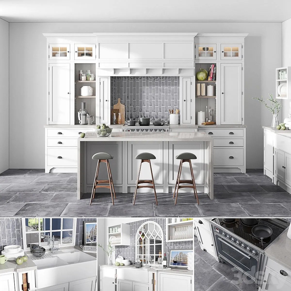 Dantone Kitchen First 3D Model Dantone Kitchen First 3D Model