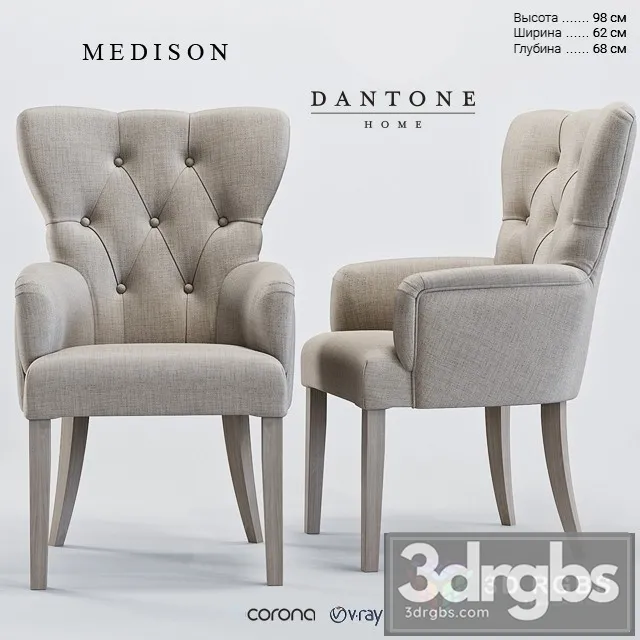 Dantone Medison Armchair 3D Model Download Dantone Medison Armchair 3D Model Download