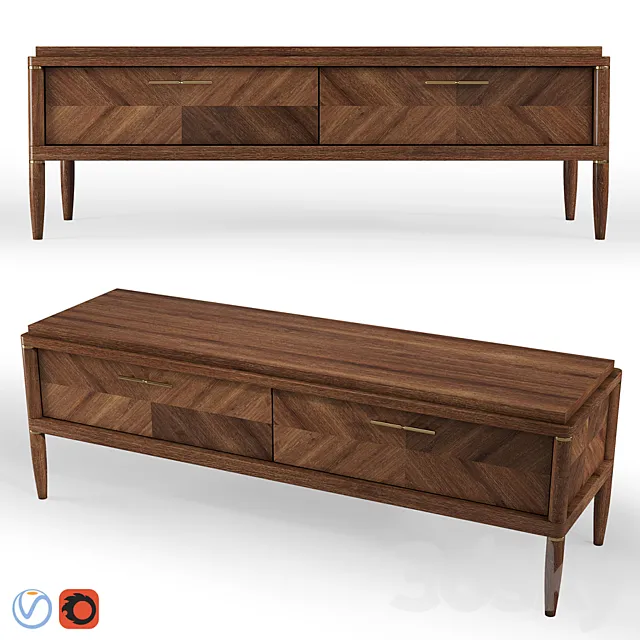 Dantone Pattern Media Console 3D Model Dantone Pattern Media Console 3D Model