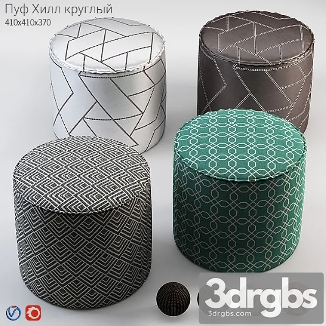 Dantone poof hill round 2 3D Model Download