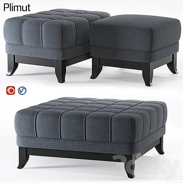 Dantone pouf plimut 3DModel Dantone pouf plimut 3DModel