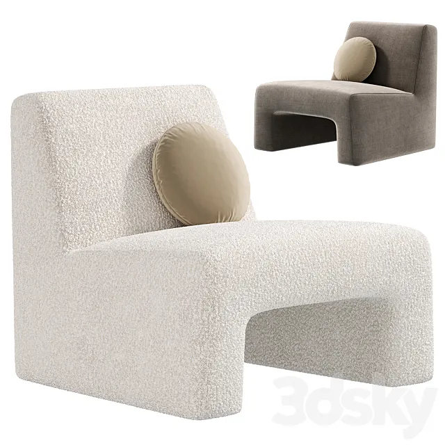 Dario Green Boucle Accent Chair by cb2 armchairs 3D Model Dario Green Boucle Accent Chair by cb2 armchairs 3D Model