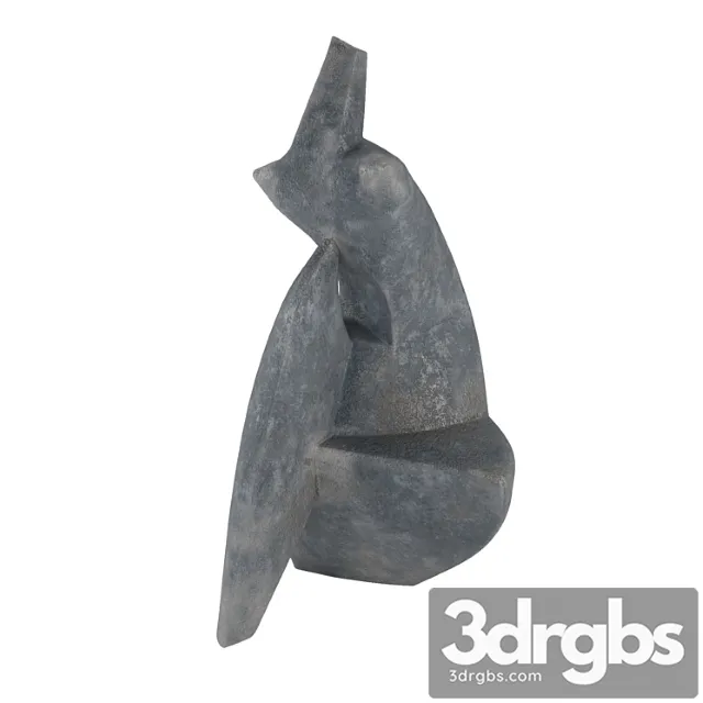 Dark Ceramic Woman Decor 3D Model Download