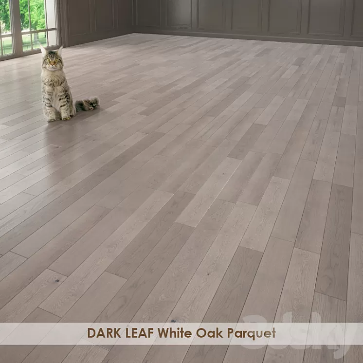 DARK LEAF White Oak Parquet 3D Model