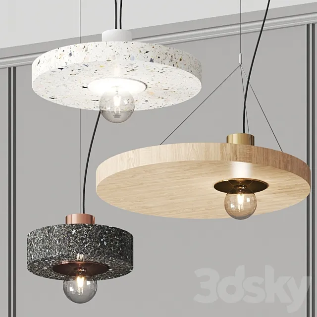 Dark Rond Pendant Lamps 3DModel Dark Rond Pendant Lamps 3DModel