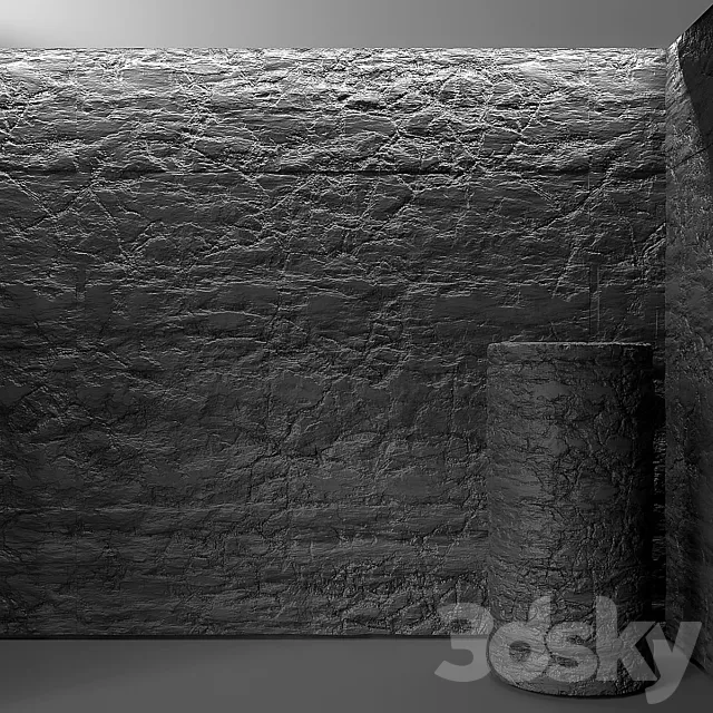 dark slate wall 3D Model
