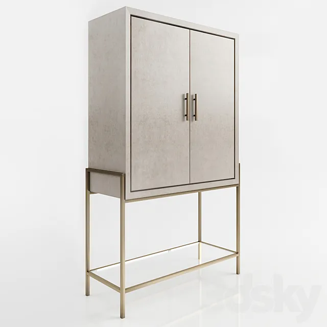 Darren Beige Cabinet 3D Model