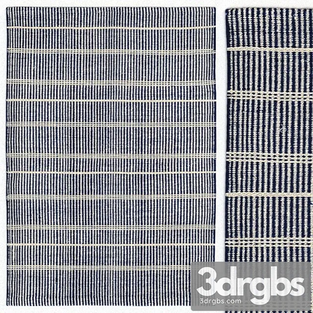 Dash & albert samson navy rug carpet 3D Model Download