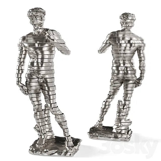 David Michelagnolo sculpture Sliced 3DModel David Michelagnolo sculpture Sliced 3DModel