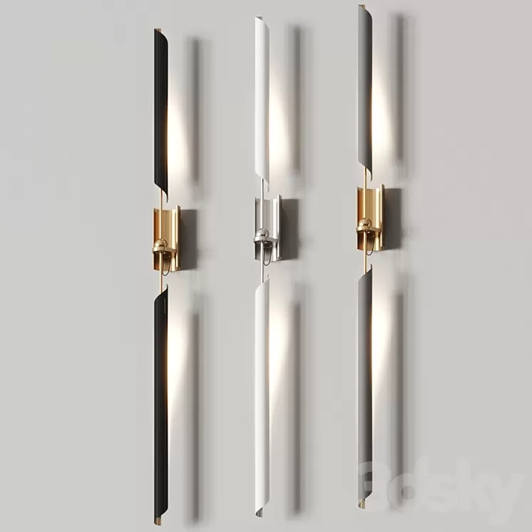 David Weeks Studio Otto Torch Wall Lamps 3D Model David Weeks Studio Otto Torch Wall Lamps 3D Model