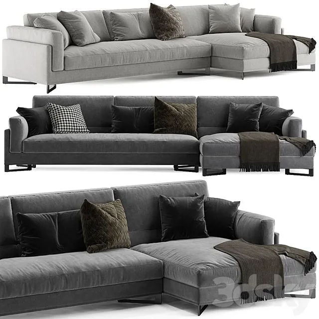 DAVIS IN L sofa by Frigerio Salotti 3D Model DAVIS IN L sofa by Frigerio Salotti 3D Model