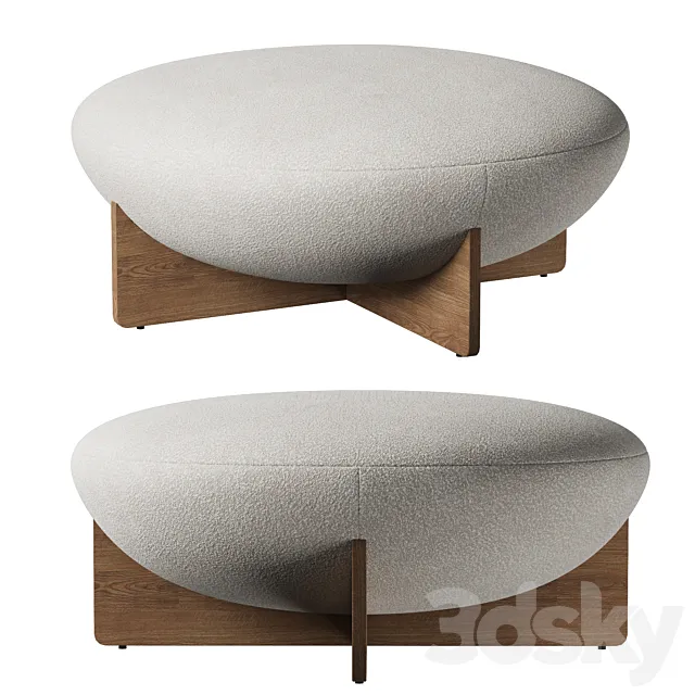Dax Large Ottoman. Gibson Wheat 3DModel Dax Large Ottoman. Gibson Wheat 3DModel