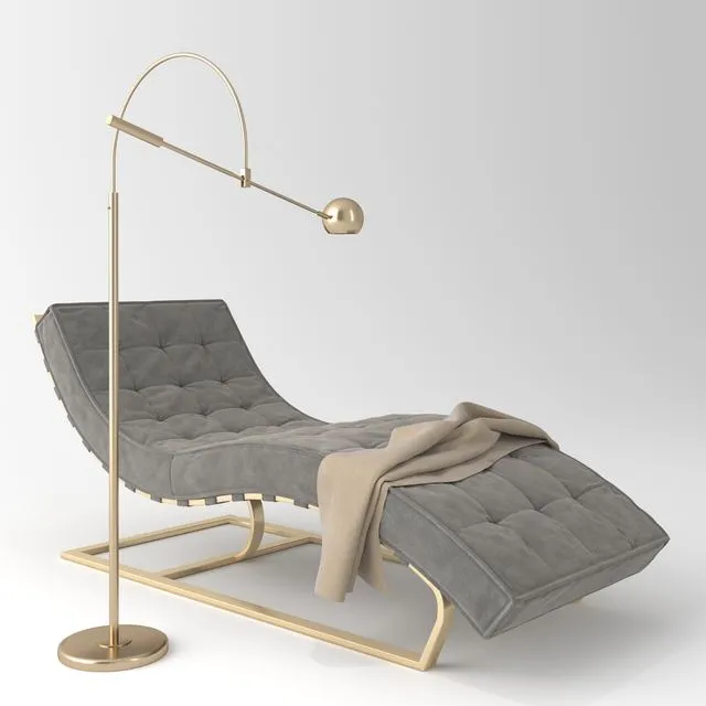 Daybed Restoration Hardware 3D Model Daybed Restoration Hardware 3D Model