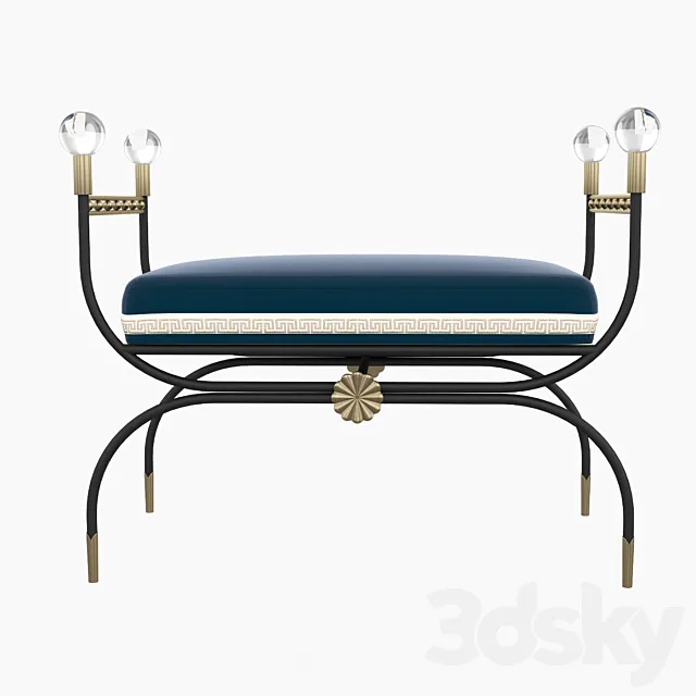 Daybed Rider Campaign Bench 3DModel Daybed Rider Campaign Bench 3DModel