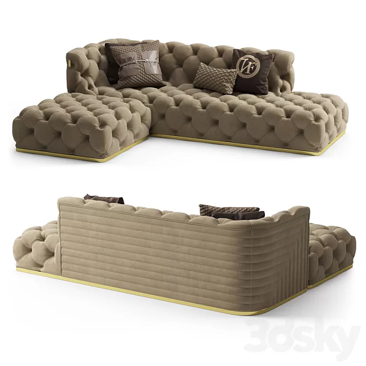 Daybed Vittoria Frigerio Caracciolo 3D Model Free Download
