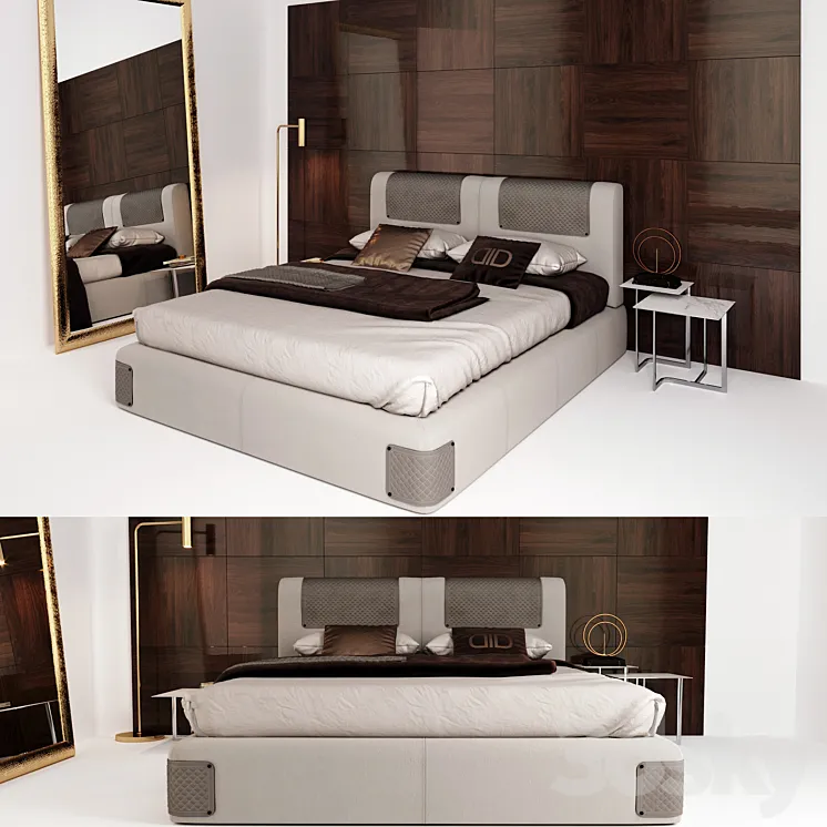 Daytona Juluis bedroom set 3D Model Free Download