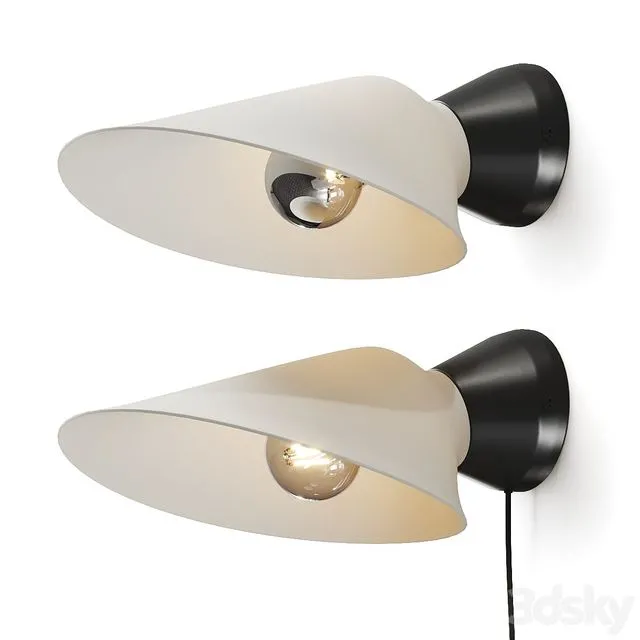 DCW Editions Plume Wall Lamp 3D Model DCW Editions Plume Wall Lamp 3D Model