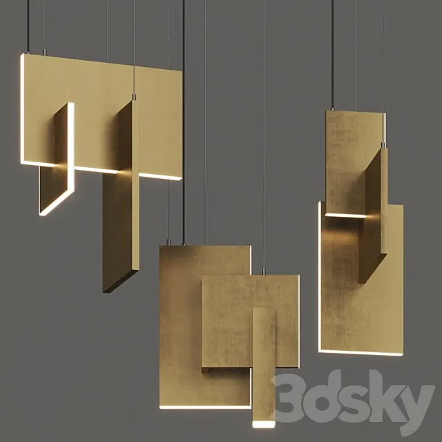 DCW Editions Tron Pendant Lamps 3DModel DCW Editions Tron Pendant Lamps 3DModel