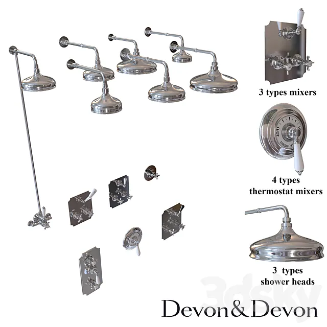 D&D shower collection set part 2 3DModel