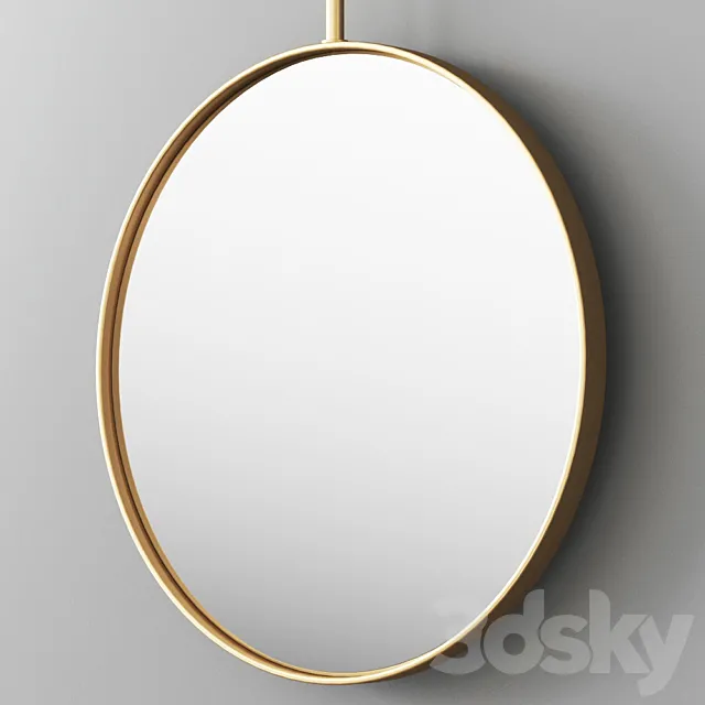 DDL FORMA Round framed wall-mounted mirror by DDL Mirror set 3D Model