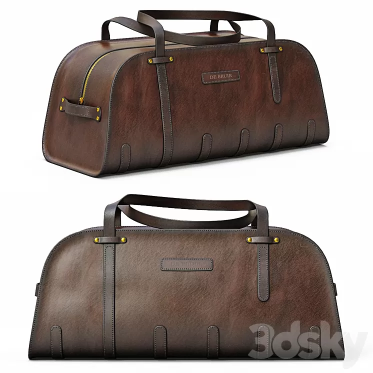 DE BRUIR Leather Sports Bag 3D Model DE BRUIR Leather Sports Bag 3D Model