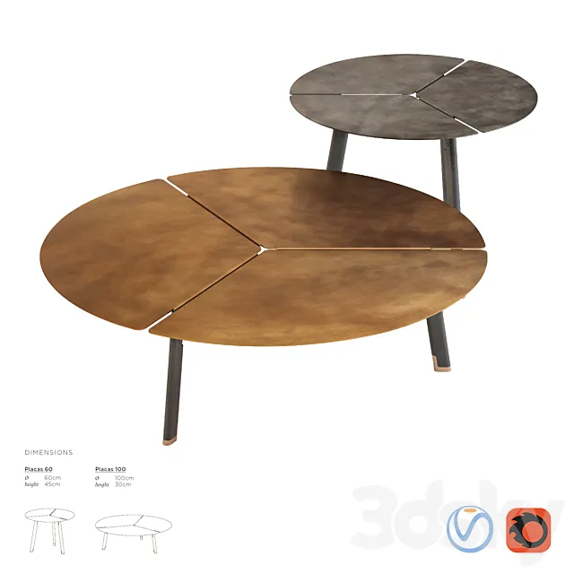 De Castelli Placas Side Table 3D Model