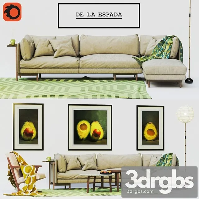 De La Espada Sofa Frame Armchair Woody 3D Model Download De La Espada Sofa Frame Armchair Woody 3D Model Download